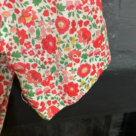 J. Crew Red and Green Floral Dress - Picture 3 of 7